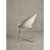 thumbnail of Esszimmerstuhl Samt Beige Küchenstuhl mit goldenen Beinen, Schalenstuhl Stoff / Metall, Design Polsterstuhl, Stuhl Esszimmer