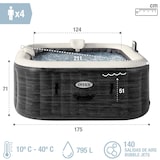 thumbnail of Jacuzzi hinchable Greystone Deluxe 4 personas 175x175 cm INTEX