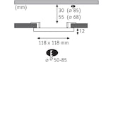 thumbnail of Paulmann VariFit LED Einbaupanel Areo IP44 eckig 118x118mm  6,5W 500lm 3000K Weiß  93039