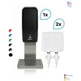 thumbnail of SET: Desinfektionsspender SENSOR Cosmos (berührungslos) +2x1L Händedesinfektion+Edelstahlhalterung mit Auffangschale Wandmontage