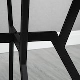 thumbnail of HOMCOM mesa de comedor redonda mesa de cocina industrial con tapa de madera y marco de acero para salón carga 60 kg Ø90x76 cm marrón