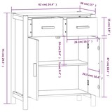 thumbnail of vidaXL Sideboard Weiß 62x38x75 cm Holzwerkstoff