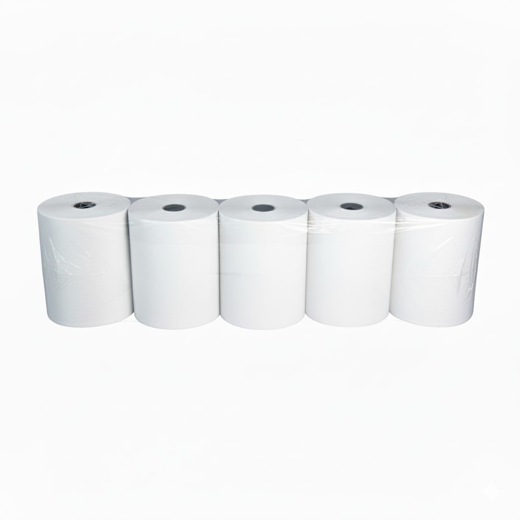 FRANCE ROL | 100 Rouleaux de caisses thermiques pour TPE/BANCAIRE, compatible 57x40x12, Papier 55 g/m² sans BPA | Impression nette, sans bourrage