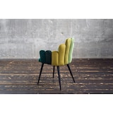 thumbnail of Silla KAWOLA Silla de comedor FREJA Base verde terciopelo negro