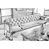thumbnail of KAWOLA Esszimmerbank CHARME Velvet schwarz 206cm