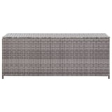 thumbnail of Helloshop26 - Caja de almacenamiento de jardín gris 150 x 50 x 60 cm resina tejida 02_0013086