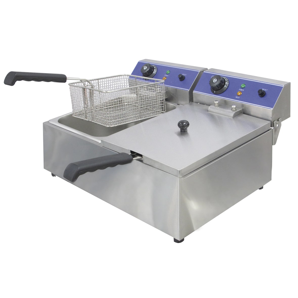 Freidora eléctrica 8 litros 2 senos Gastronorm y 3 KW serie ECO  - EF101SL