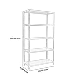 thumbnail of SimonRack Metallregal, 2000x1000x400 mm, 5 Ebenen, Metallboden, 180 kg Biegepunkt, Weiss - Simonclick