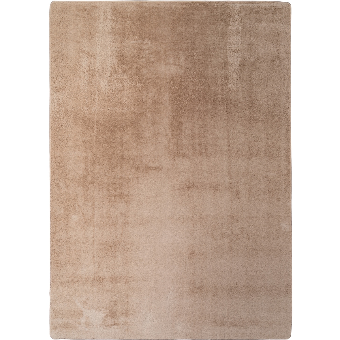 Teppich Kurzflor Uni Modern Waschbar Strapazierfähig Esszimmer Flur OEKO-TEX Rund Beige 120x120 cm Gekettelt – ISAR von Kadima Design