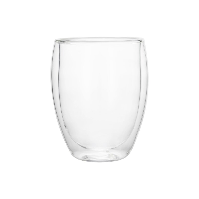 Latte Macchiato Set CURVED, 350 ml, Ø 11,5 cm, Set á 2 Stück, Borosilikatglas