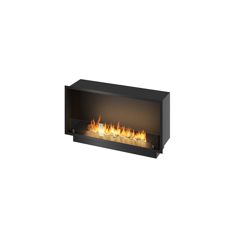 SLIM INSIDE BLACK  - Bio-Ethanol-Kamin Eingebauter Biokamin 100 cm