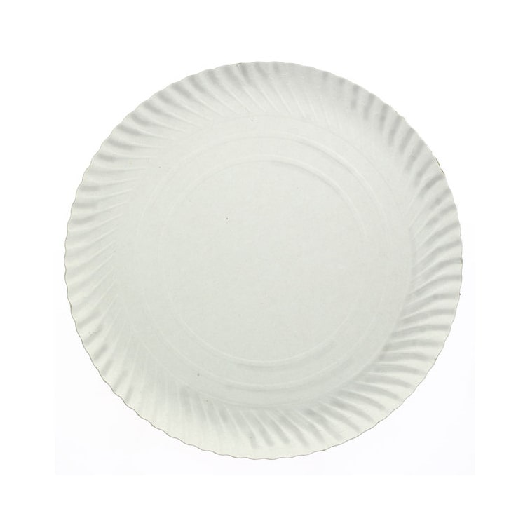 MONOUSO - Pappteller Rund Weiß 35cm 900g/m² (5 Stück)