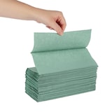 thumbnail of Jantex Z-gevouwen wegwerphanddoeken 1-laags 250 vel groen (12 stuks)