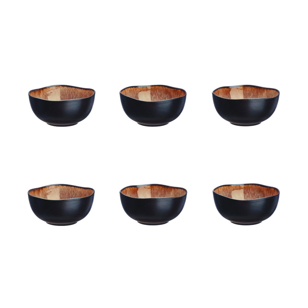 Bol IRIS Ø12cm - 6 pièces - Marron sauvage