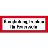 thumbnail of Aufkleber I Feuerwehrschild Steigleitung, trocken für Feuerwehr, Folie, selbstklebend, 210x74mm, DIN 4066