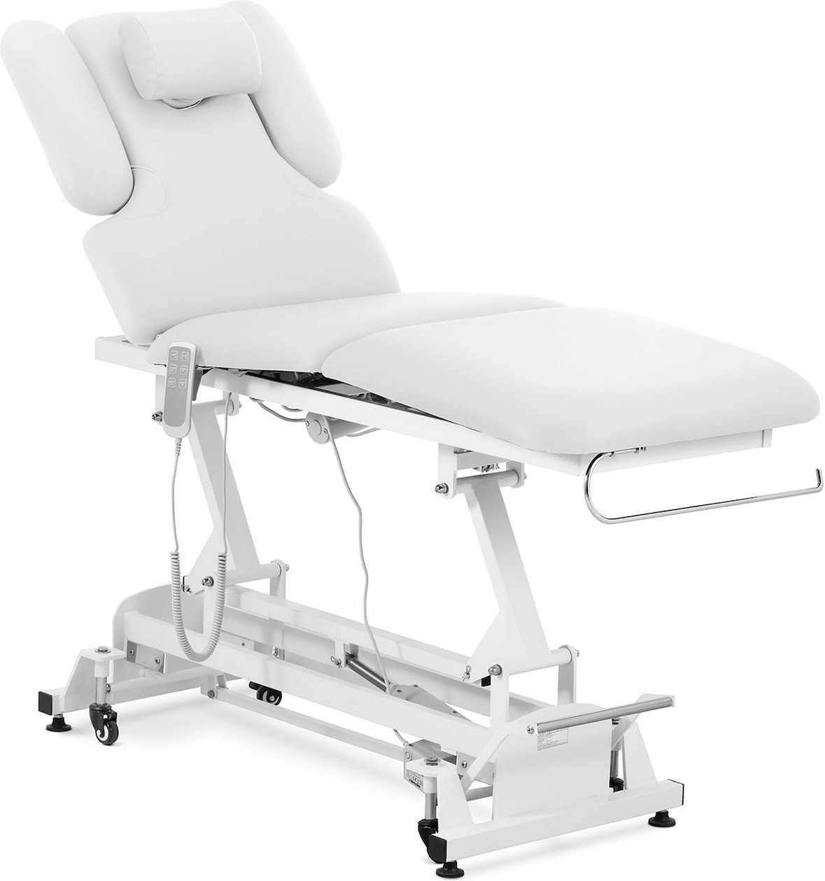 Helloshop26 - Professionelle elektrische Massageliege Massagebett Physiotherapieliege 2 Motoren 200 kg weiß