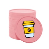 thumbnail of CombiCraft Koffie-To-Go consumptiemunten baby roze - Ø29mm enkelzijdig bedrukt - 100 stuks