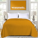 thumbnail of Tagesdecke 170x210 OEKO-TEX - gelb hellgrau Microfaser-Bezug wattiert gesteppt Wende-Design XXL Sofa Couch Bett Bettüberwurf