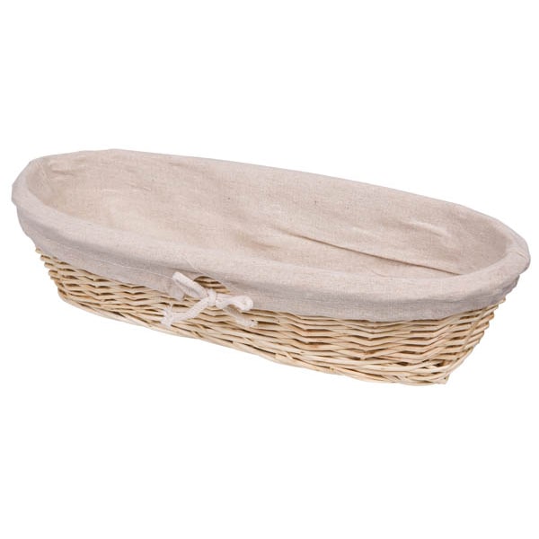 METRO PROFESSIONAL Brotkorb, Weide/Baumwolle, 15 x 40 cm, oval, natur