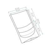 thumbnail of MONOUSO - Papiertüten DoyPack mit Fenster und Innenfolie Weiß 12+6x20cm (1.000 Stück)