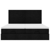 thumbnail of vidaXL Ottoman-Bett mit Matratzen Schwarz 200x200 cm Stoff