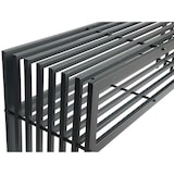 thumbnail of DanDiBo Gartenbank Metall Wetterfest 3 Sitzer Schwarz 150 cm mit 2 Ebenen Sitzbank Eisenbank Gartenmöbel Modern Parkbank