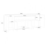 thumbnail of Web Furniture SUNRISE Sideboard Melaminico 200cm 4 Ante 1 Anta a Ribalta   Acero Pereira/Ardesia