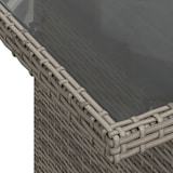 thumbnail of vidaXL Tuintafel met glazen blad 100x55x73 cm poly rattan grijs