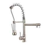 thumbnail of Björn | Gastronomie Chrom Silber Küchenarmatur| Zwei Brausen | Edelstahl Professional Wasserhahn Küche| Doppelspülbecken Restaurant