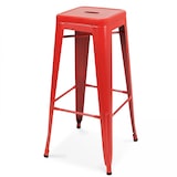 thumbnail of Tabouret de bar en métal rouge mat