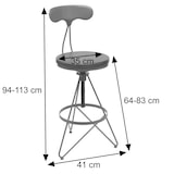 thumbnail of Set di 2 sgabelli da bar HWC-N18, sgabello da bar, poggiapiedi girevole regolabile in altezza, legno metallico industriale ~ marrone, struttura in oro