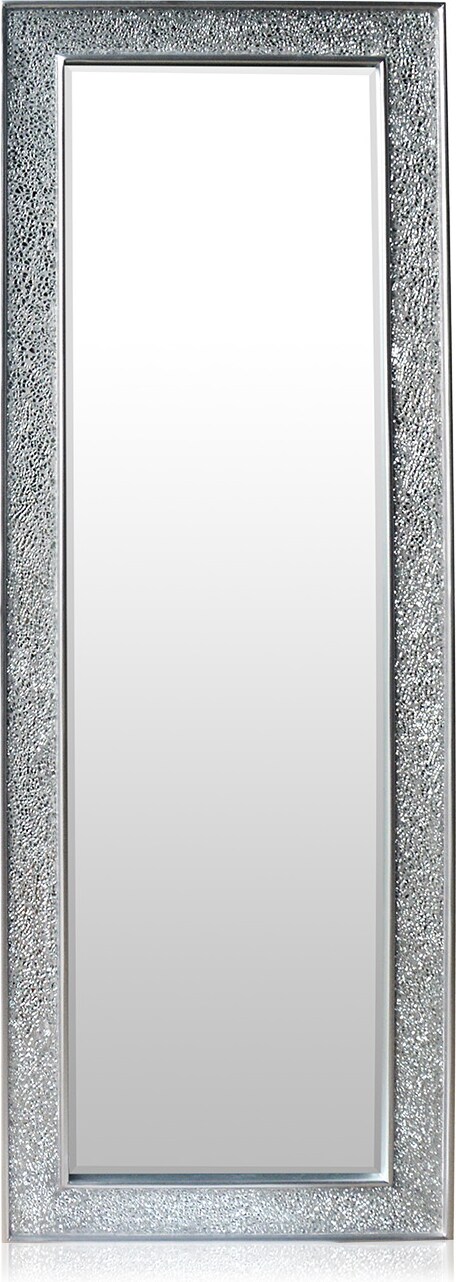 Norwich Spiegel Holzrahmen rechteckig 130 x 45 cm Mosaik-DesignSilber