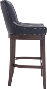 thumbnail of CHEFGASTRO Barhocker CORSICA Echtleder, Antik HxBxT 109x55x57cm Echtleder Schwarz Barstuhl
