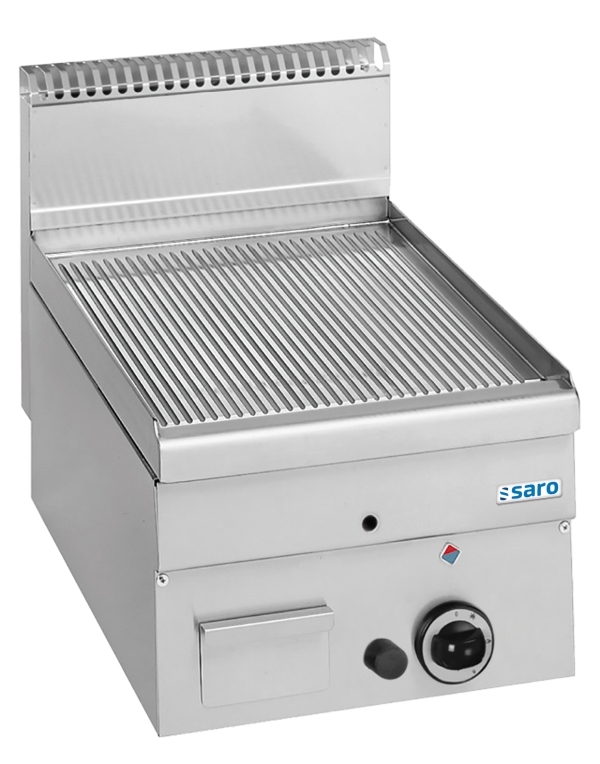 SARO Gasgrillplatte, gerillt, Auftisch, 400x600, GFT46R
