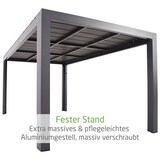 thumbnail of Garten-Esstisch, Kunststoff in Schiefer-Grau, 160 x 90 cm, Gestell Alu Schiefer-Grau, 74,5 cm Höhe, rechteckiger Outdoor-Tisch, Raburg Jerry XL