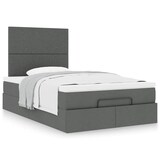 thumbnail of vidaXL Ottoman-Bett mit Matratze Dunkelgrau 120x190 cm Stoff