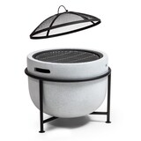 thumbnail of blumfeldt Grail Feuerschale mit Grill MGO & Stahlschale inkl. Funkenschutz Hellgrauer Granit