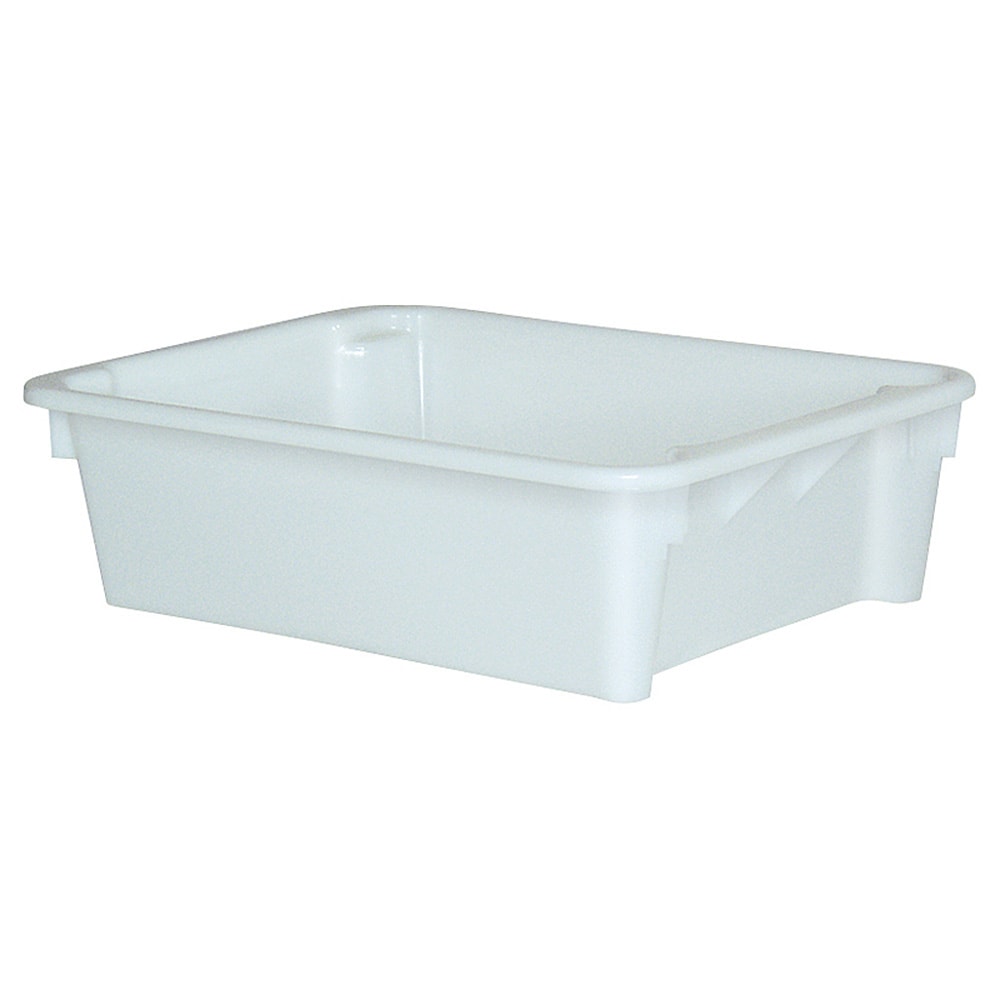 Dreh-Stapelbehälter, LxBxH 800 x 600 x 220 mm, 80 Liter, weiß, lebensmittelecht