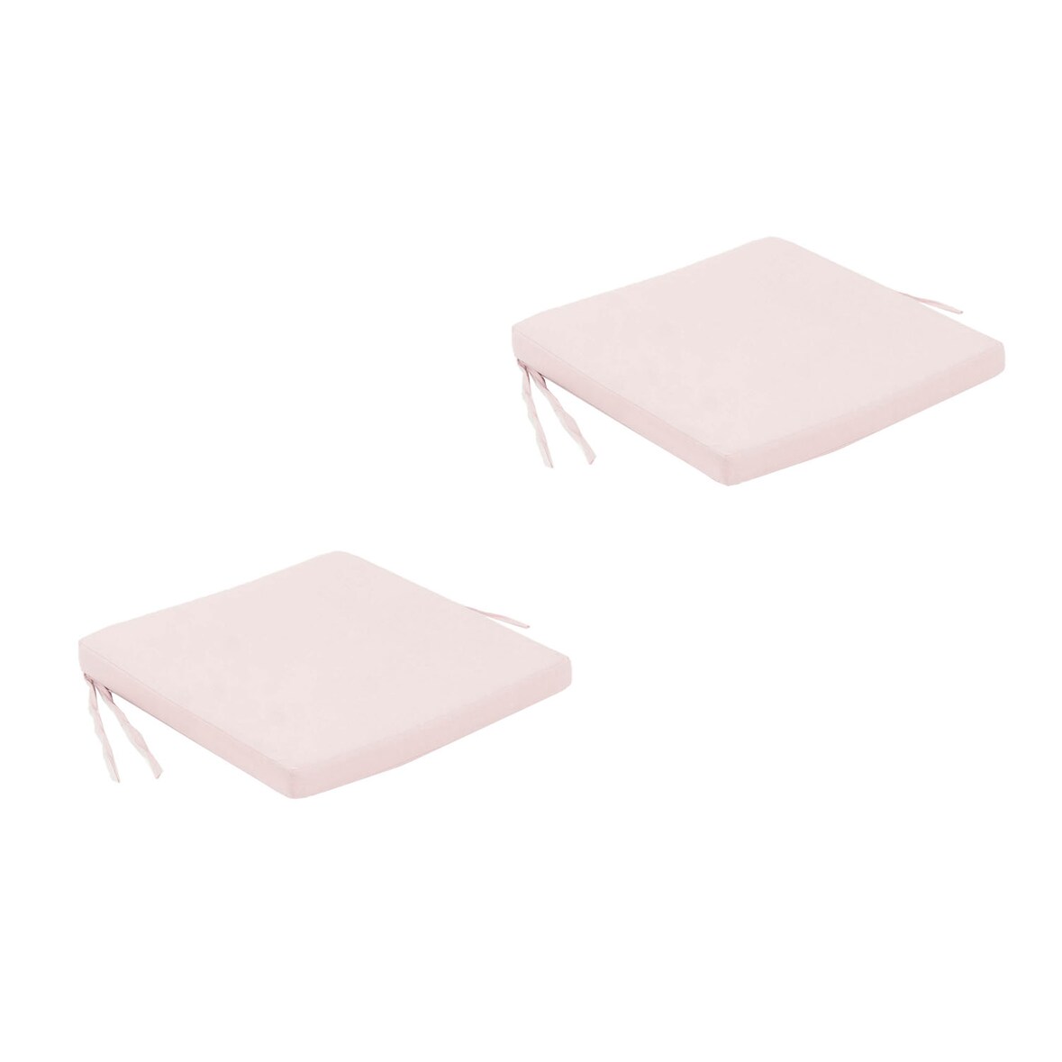 Pacote de 2 almofadas para cadeira de jardim, repelente à água, poliéster 180 gr, cor rosa, 44 cm x 44 cm x 5cm