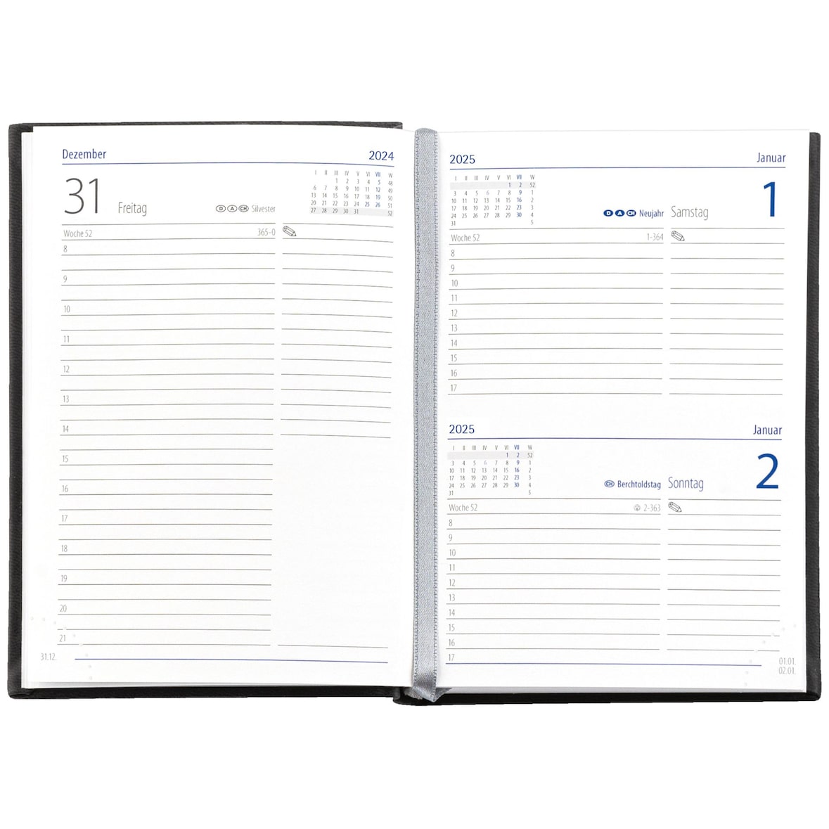 Taschenkalender A6, Tucson schwarz