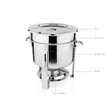 thumbnail of METRO Professional Calentador de sopa, acero inoxidable, 9.8 L, redondo, con tapa