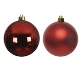 thumbnail of 16 Weihnachtskugeln 4cm Kunststoff Christbaumkugeln Plastik bruchsicher rot