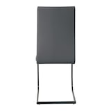thumbnail of Möbilia Freischwinger-Stuhl 2er Set | Kunstleder | Freischwingergestell | B 42 x T 59 x H 97 cm | grau – schwarz | 21020059 | Serie STUHL