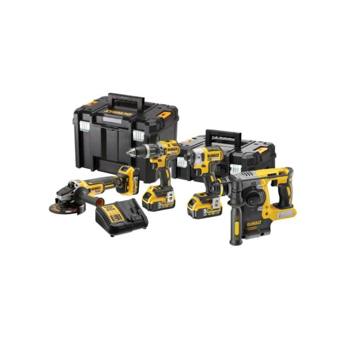 DEWALT Coffret Perceuse, Visseuse, Perforateur Et Meuleuse 18v 252954