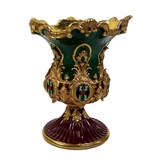 thumbnail of Vacchetti Portavaso resina oro e verde cm61,7x53,8h69,7