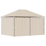 thumbnail of Outsunny cenador de jardín 4x3 m pabellón de exterior con 6 paredes laterales 8 orificios de drenaje y marco de acero para fiestas patio terraza