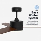 thumbnail of Ventilador Techo Bora 70W 118cm Negro/Madera luz led