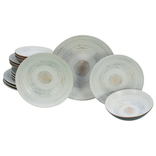 CreaTable Neapel Offwhite Tellerset 16-tlg Steinzeug