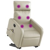 thumbnail of vidaXL Massagesessel mit Aufstehhilfe Elektrisch Creme Kunstleder