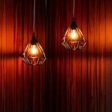 thumbnail of WellHome - Schwarze Metall-Deckenleuchte 19x27cm
